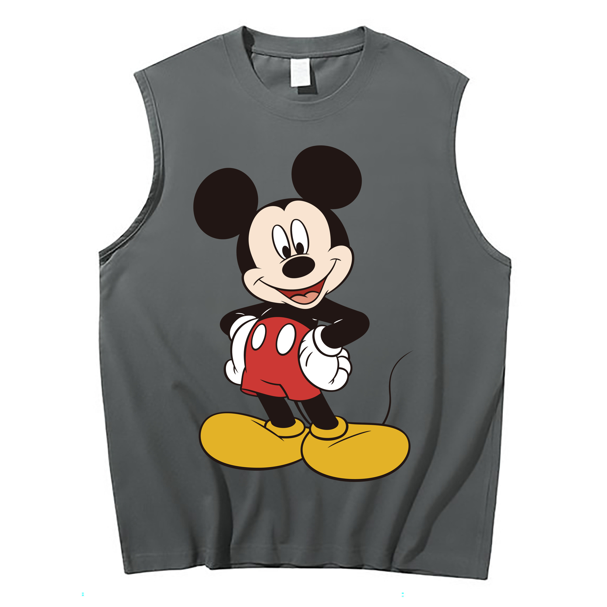ミッキーマウス Mickey Mouse コットン100％タンクトップ（フロントプリント）